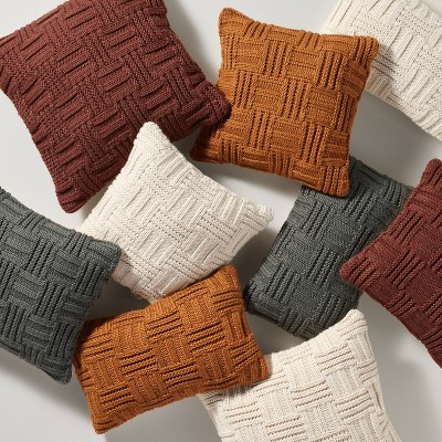 Basket Weave Knit Throw Pillow - Threshold™ designed with Studio McGee | Target
