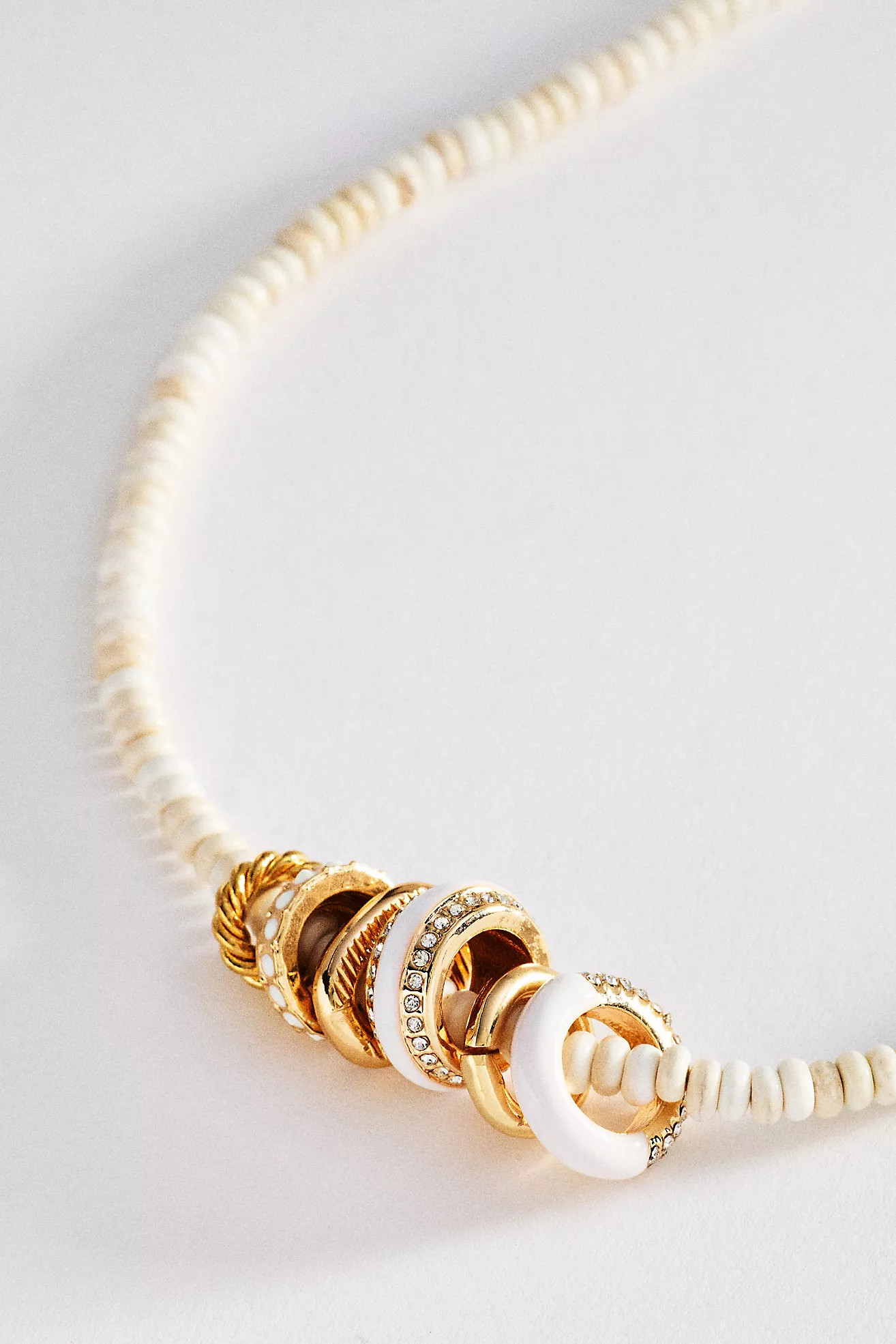 Linked Ring Beaded Necklace | Anthropologie (US)
