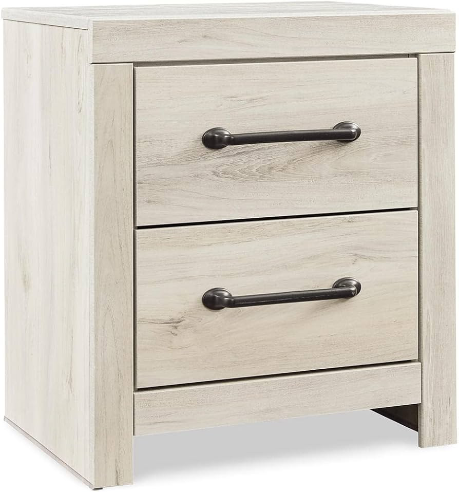 Signature Design by Ashley Cambeck Farmhouse Industrial 2 Drawer Two Drawer Nightstand with 2 Sli... | Amazon (US)