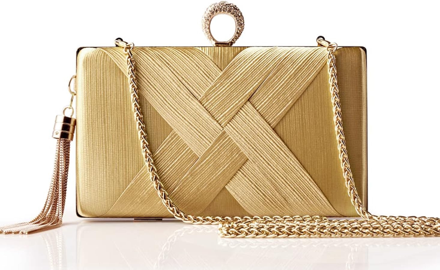 BABEYOND Clutch Purses for Women - Evening Bag Tassel Pendant Clutch for Bride Party Prom Wedding | Amazon (US)