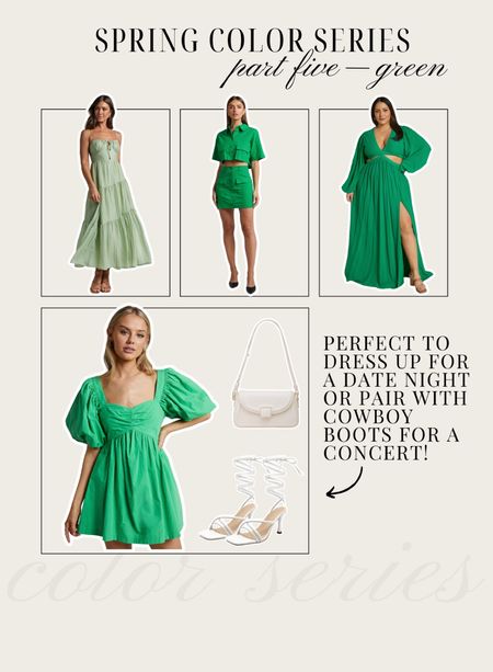 COLOR SERIES 🌿🍸🌵 green outfits for spring & summer! Perfect for girls night out, date night, or wear for a wedding guest dress :)

#LTKParties #LTKMidsize #LTKStyleTip