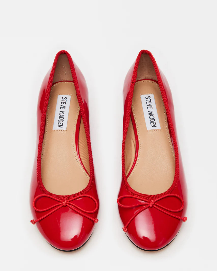 CHERISH Red Patent Slip-On Heels | Women's Heels | Steve Madden (US)