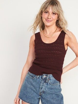 Open-Knit Sweater Tank Top for Women | Old Navy (US)