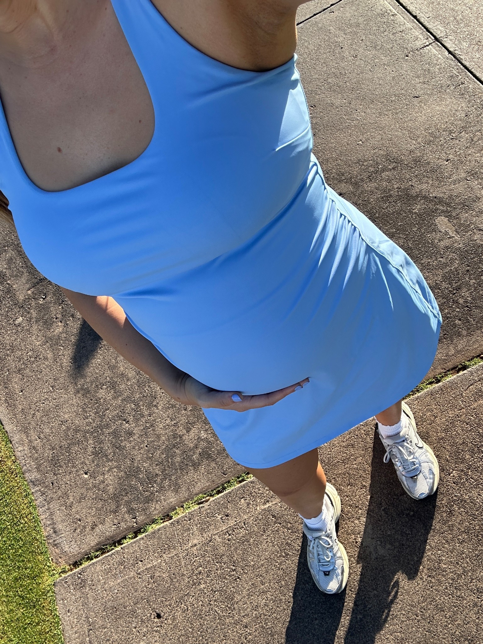 Been living in this maternity/ bump friendly active dress from Amazon. Every pregnant girlie needs this closet staple for spring/summer! 

Wearing size medium and I am 23 weeks 

*comes with separate matching biker shorts with extended waist band to cover the bump. 

Bump Friendly Dress | Maternity Active Dress | Pickleball Outfit | Tennis Outfit | Active Dress | Amazon Finds | 

#LTKActive #LTKFindsUnder50 #LTKBump