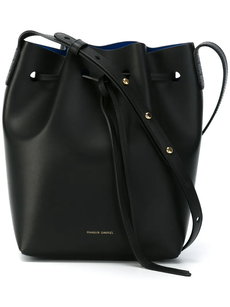 Mansur Gavriel mini bucket bag, Damen, GröBe: EinheitsgröBe, Schwarz, Leder | FarFetch DE