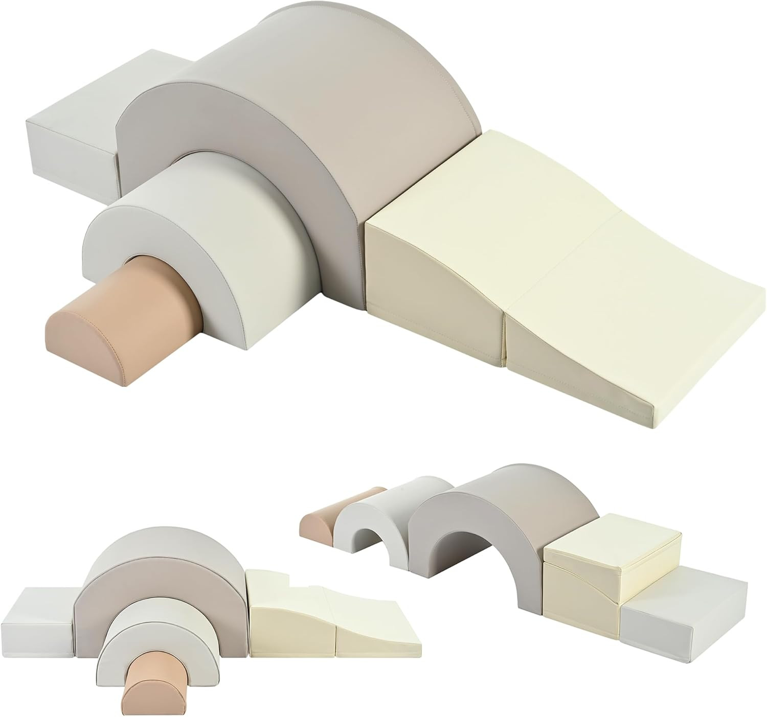 Merax Rainbow Soft Play Set, Soft Climbing Toys for Toddlers with Foldable Slide, Indoor Baby Sof... | Amazon (US)