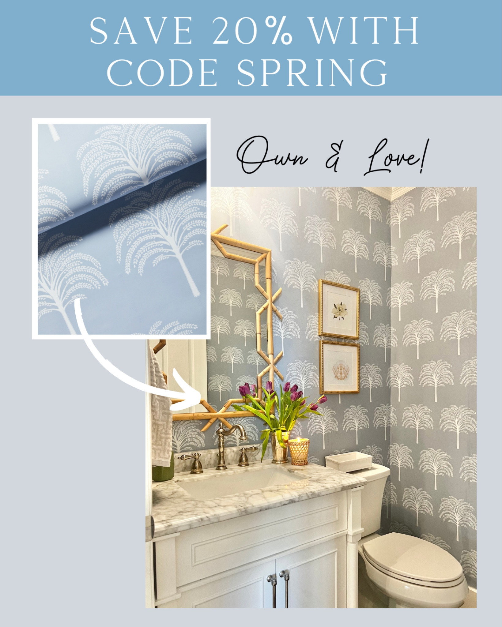 My coastal wallpaper is 20% off! Perfect for a powder bathroom 

#LTKsalealert #LTKhome