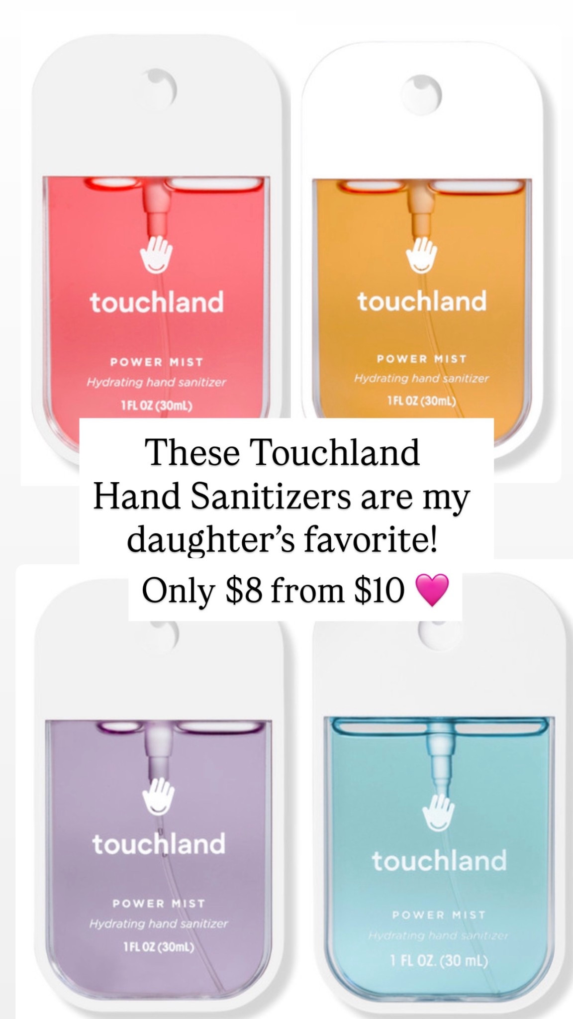 Touchland sanitizers are $8

#LTKBeauty