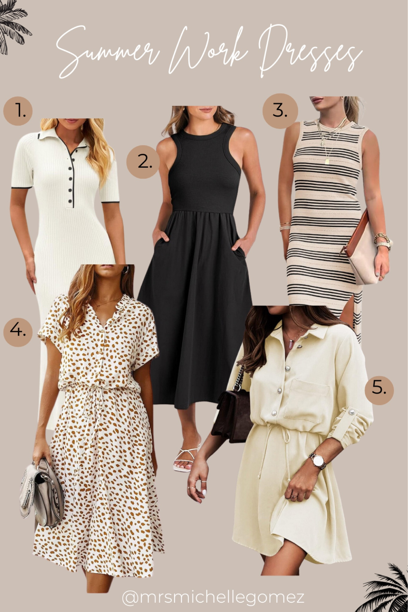 Summer work dresses to keep it stylish and trendy in the workplace #fashion #summerworkdresses 

#LTKWorkwear #LTKFindsUnder100