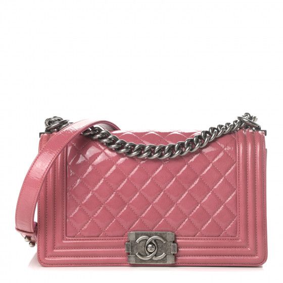 CHANEL

Patent Calfskin Quilted Medium Boy Flap Light Pink | Fashionphile