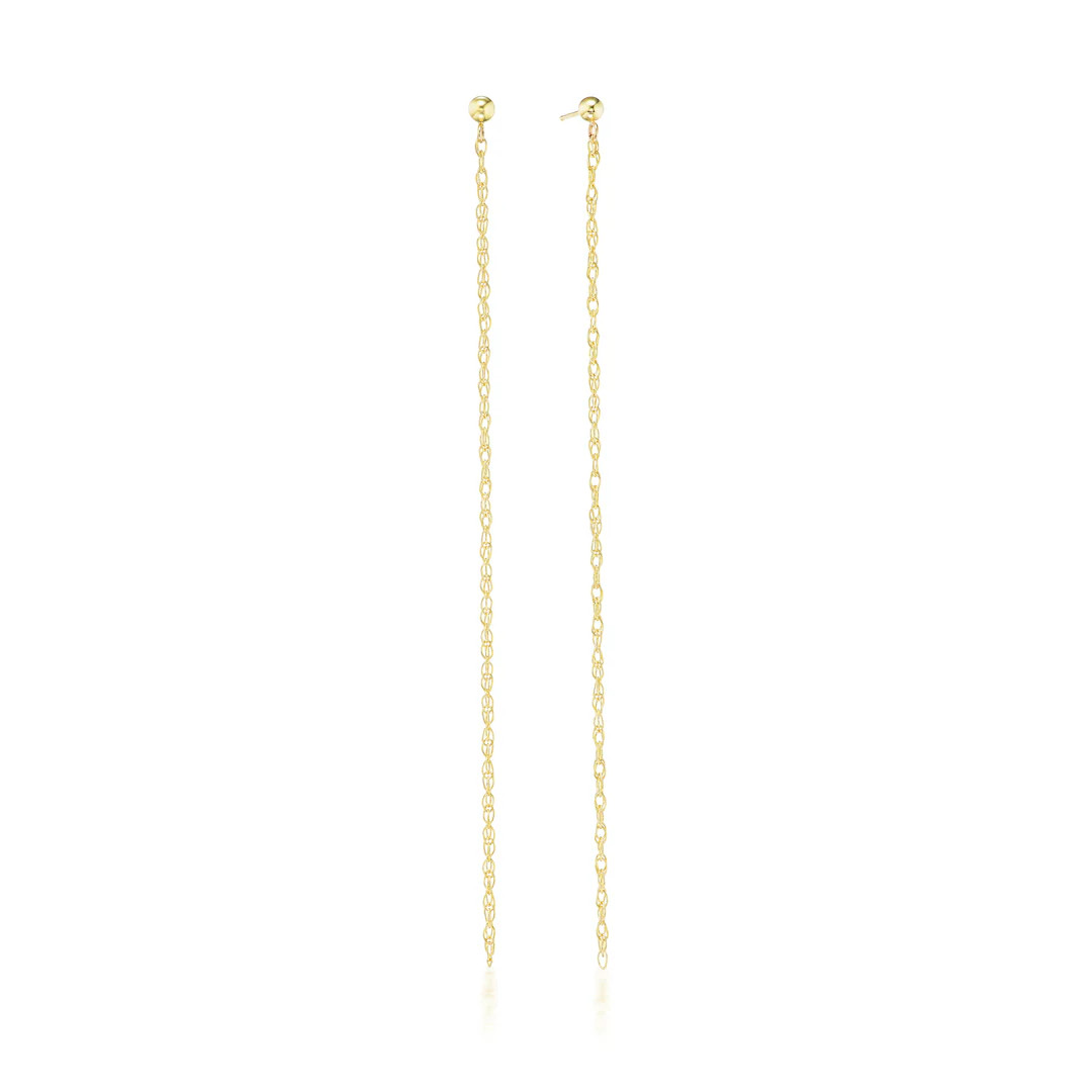 Gold Chain Duster Earrings | KBH Jewels