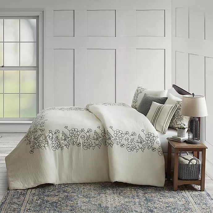 Bee & Willow™ Home Floral Embroidered Frame 3-Piece Comforter Set | Bed Bath & Beyond