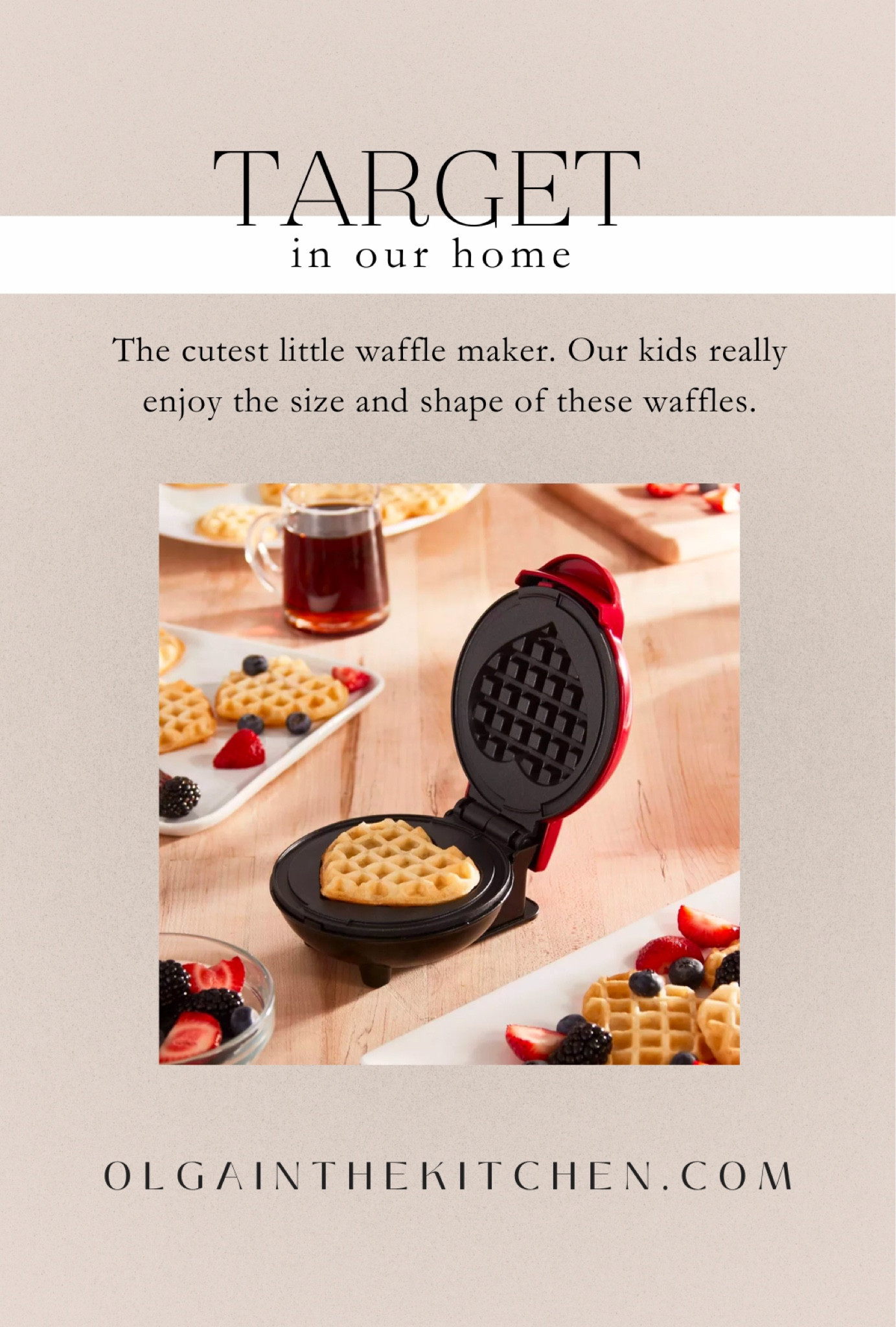 Target Heart Shaped Mini Waffle Maker.

#LTKSeasonal #LTKhome #LTKfindsunder50