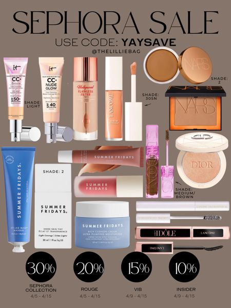 Sephora sale! Now open to everyone! Up to 30% off code: YAYSAVE

4/5-4/15

Makeup. Beauty. Hair care. Self care. Sephora sale.

#LTKbeauty #LTKsalealert #LTKxSephora