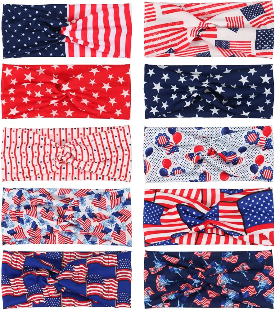 Ardorchid American Flag Headbands for Women USA Twist Red White and Blue Patriotic Hairbands for ... | Amazon (US)