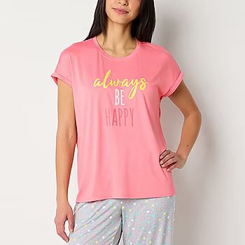 Sleep Chic Womens Short Sleeve Scoop Neck Pajama Top | JCPenney