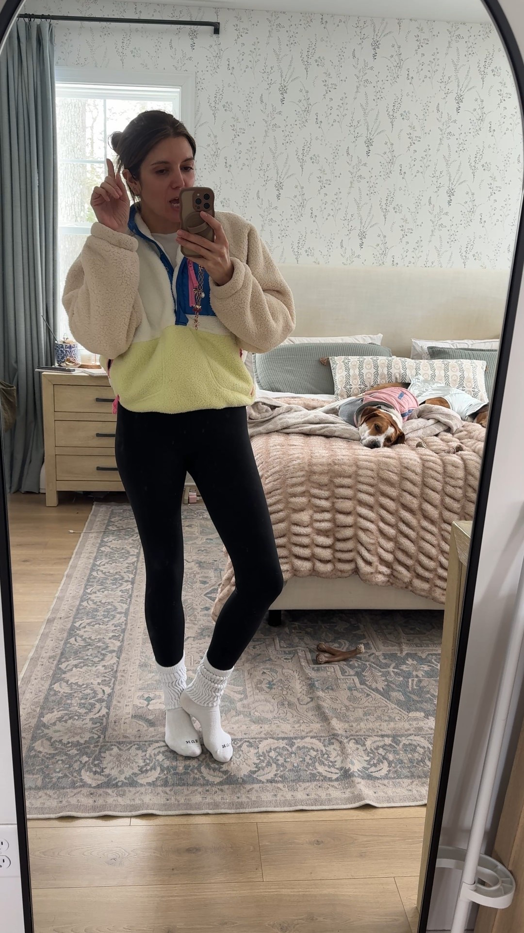 Cozy fleece lined leggings for winter! These are better than my Athleta ones. 😬 In a size small. Fleece in a medium. 

#LTKootd #LTKOver40