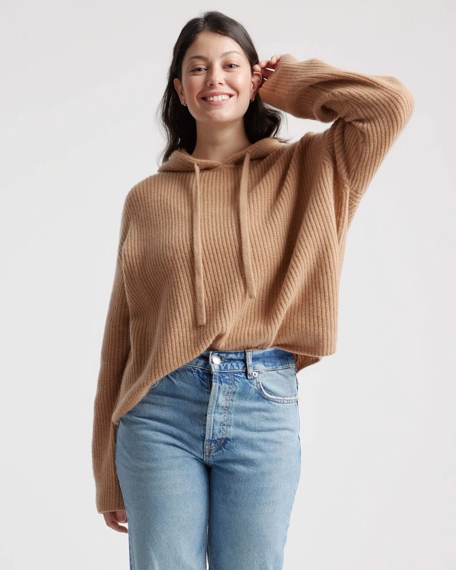Women's Mongolian Cashmere Fisherman Pullover Hoodie | Quince