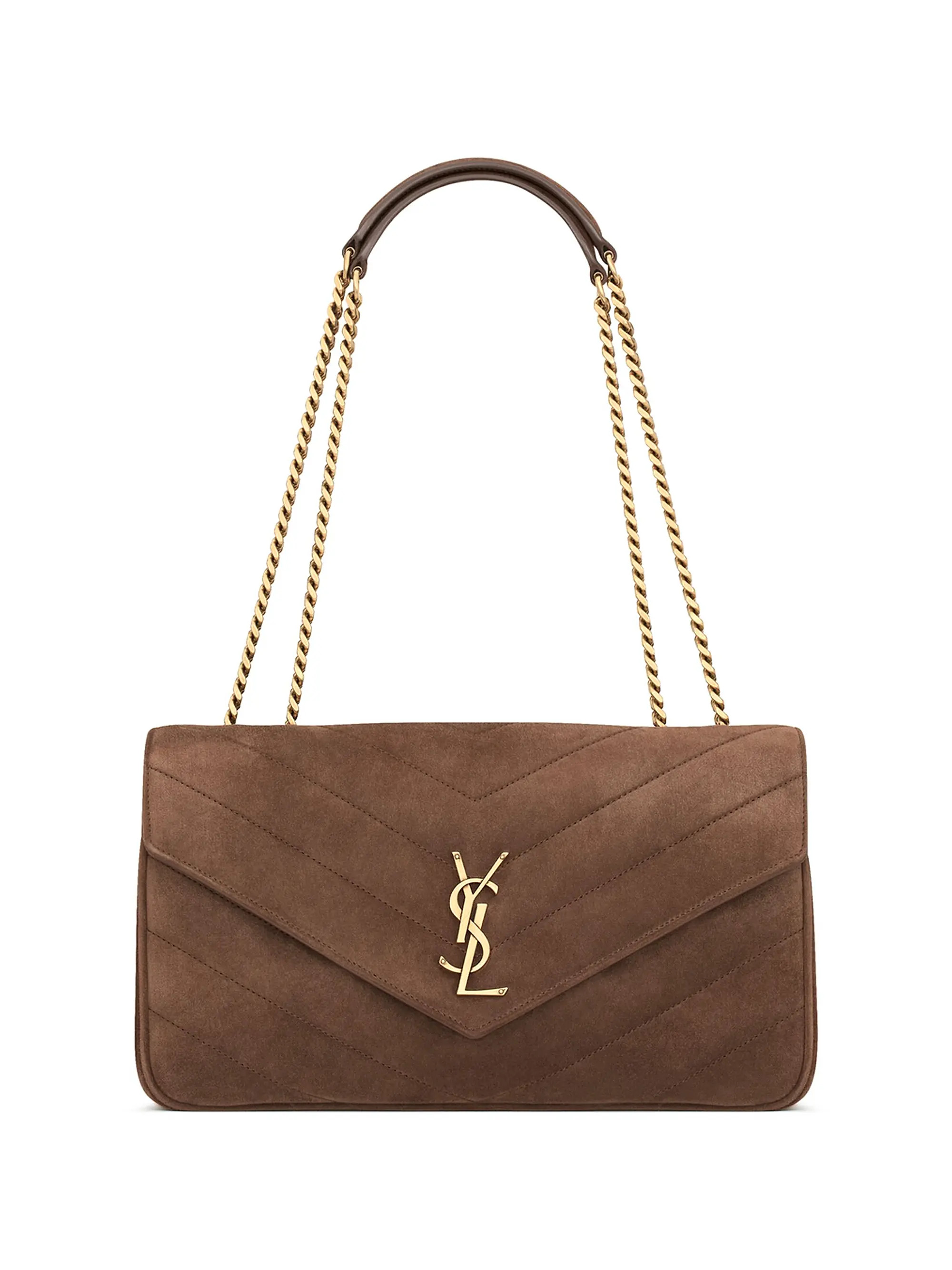 Loulou Medium Shoulder Bag in Matelassé Suede | Saks Fifth Avenue