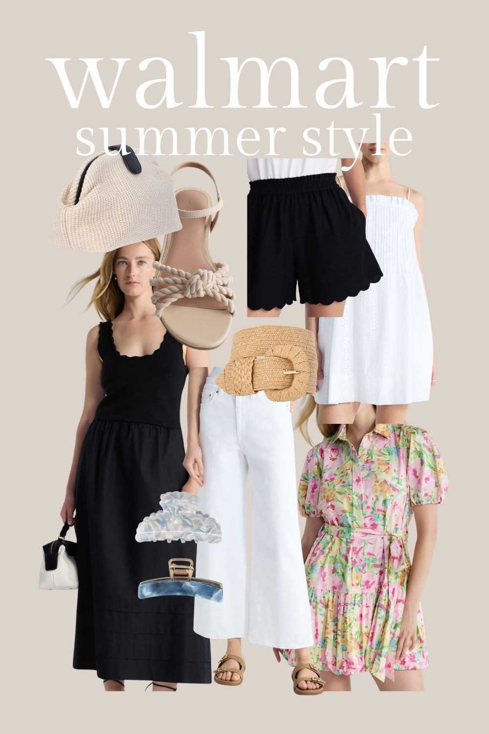 Summer fashion finds from Walmart. Summer dresses, linen shirts, bags, graduation dresses, and more.