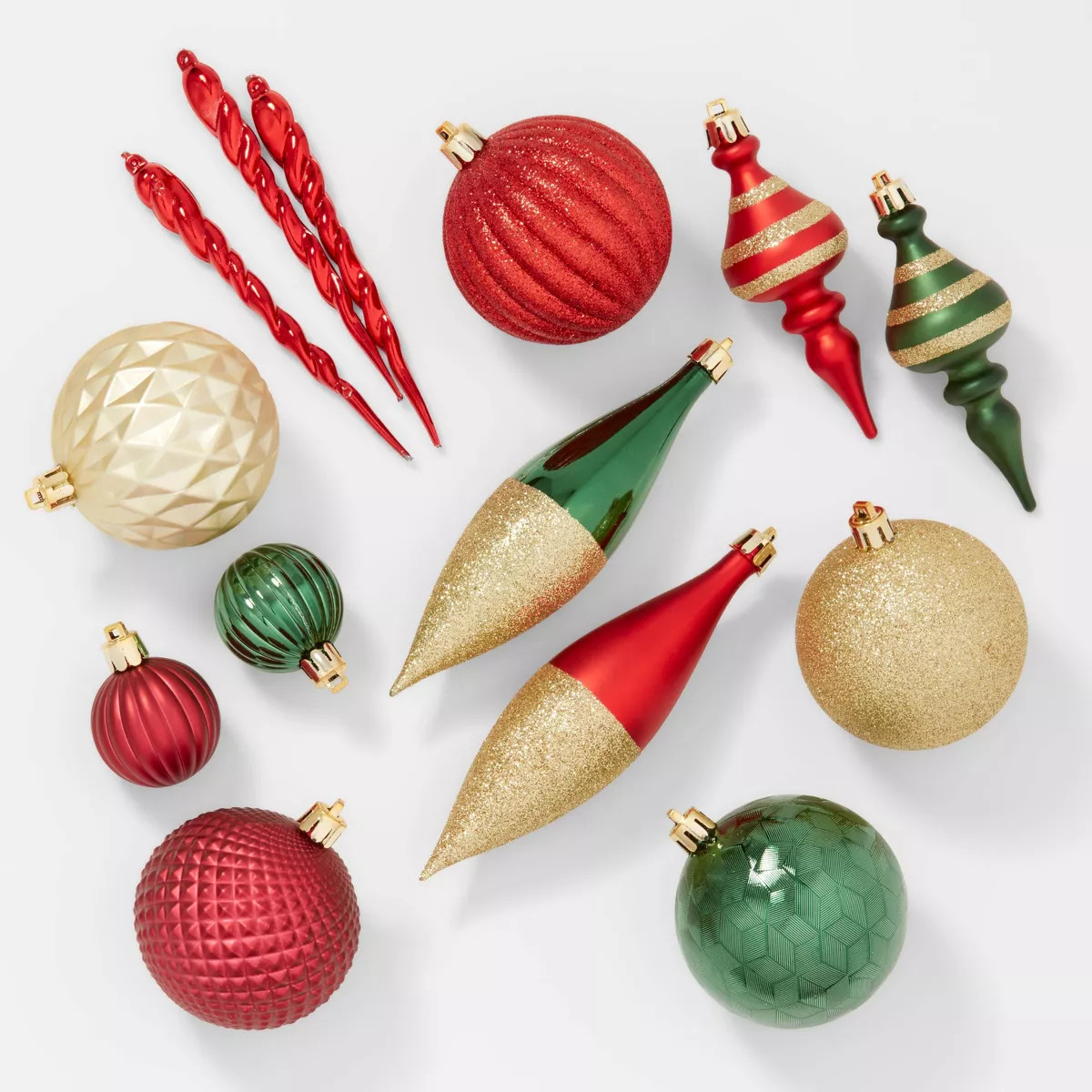 40ct Plastic Finial Christmas Tree Ornament Set - Wondershop™ | Target
