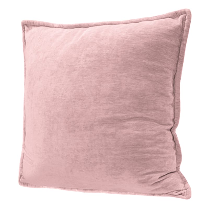 Maya Blush Pink Chenille Velvet Throw Pillow, 24" | At Home