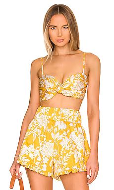 AMUR Alva Top in Tuscany Yellow Botanical from Revolve.com | Revolve Clothing (Global)