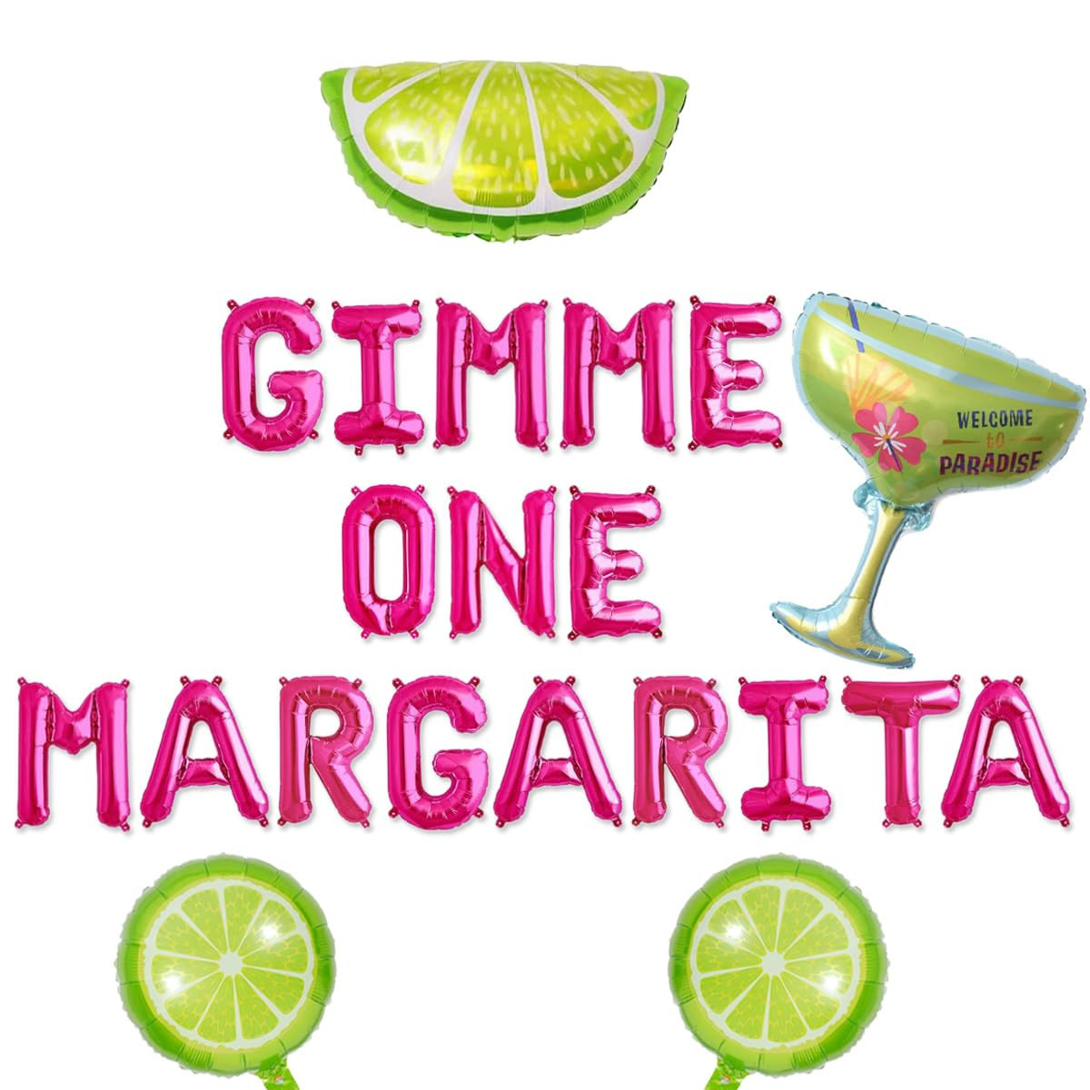 Hot Pink Gimme One Margarita Balloon Banner for Margarita Birthday Party 21st 25th 30th Birthday ... | Amazon (US)