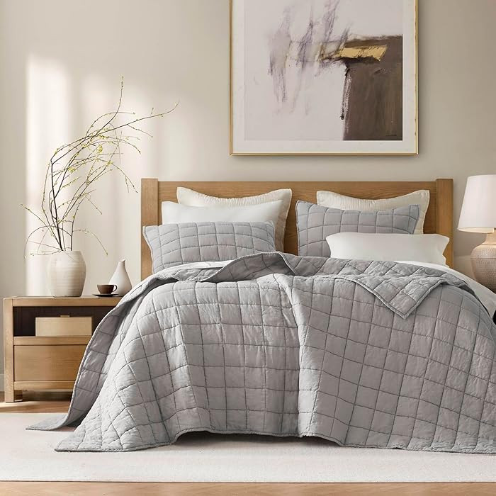 Harbor House French Flax Linen Garment Washed Quilt Set – 100% Linen Front & Back, All-Season, ... | Amazon (US)