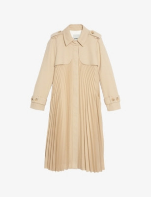 Belted satin-crepe coat | Selfridges