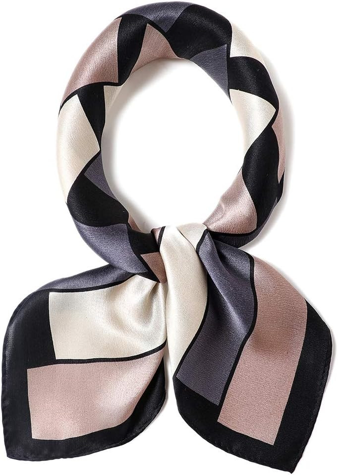 100% Mulberry Silk Scarf -21” Square Neckerchief with Gift Packed | Amazon (US)