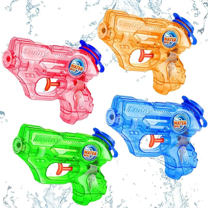 Mini Water Gun for Kids Toddler- 4 Pack Small Water Guns 5-7M Long Range Super Water Soaker Squir... | Amazon (US)
