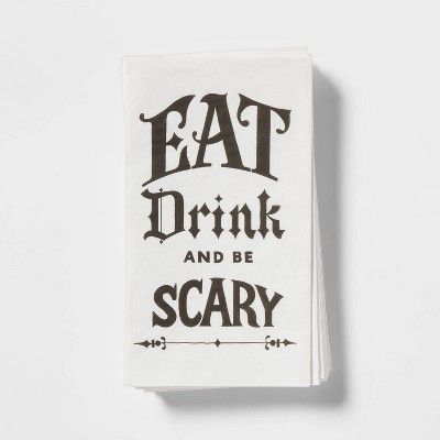 16pk Paper 'Eat, Drink and Be Scary' Guest Towels - Threshold™ | Target