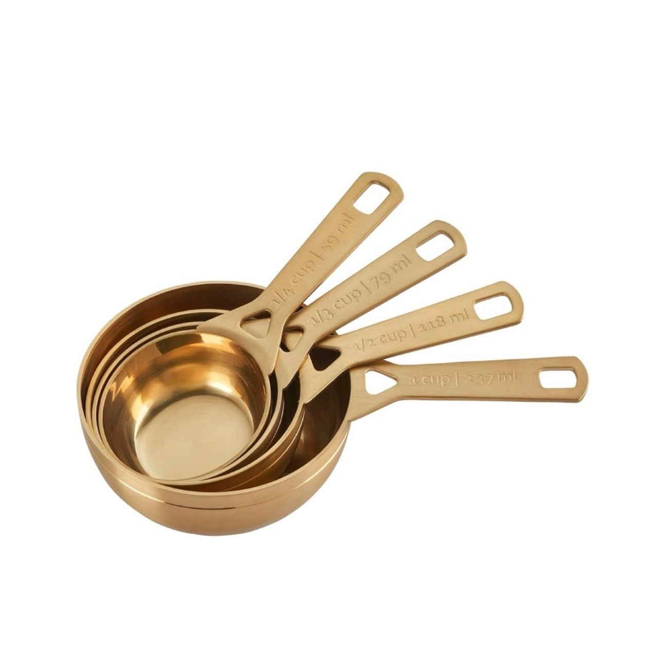 Gold Measuring Cups, Set of 4 (1,1/2,1/3, 1/4 cups)

#LTKU #LTKParties #LTKHome