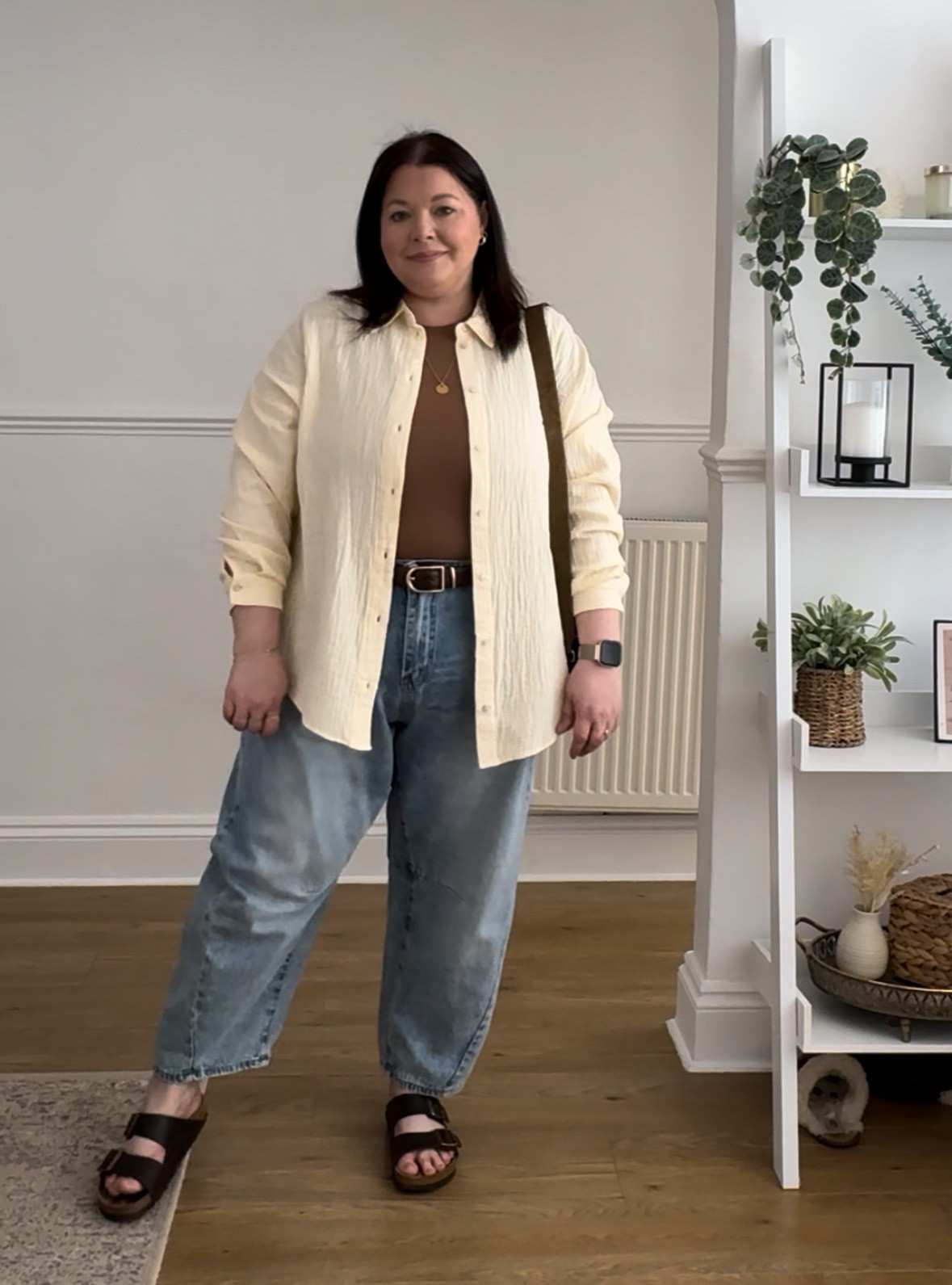 Curvy Spring Outfit with Yellow and Brown

#LTKspring #LTKuk #LTKplussize