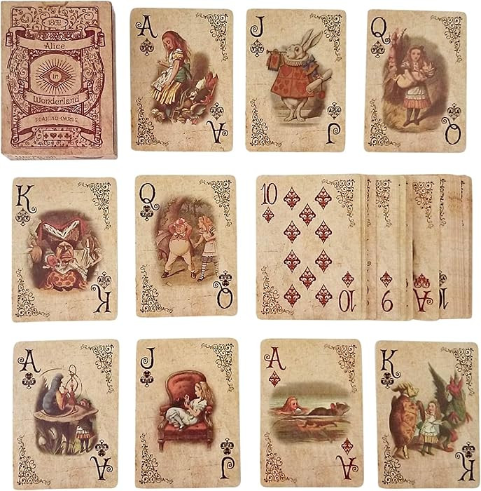 ASVP Shop Alice In Wonderland Playing Cards - Full Set is Ideal for Themed Parties, Props, Theme,... | Amazon (US)