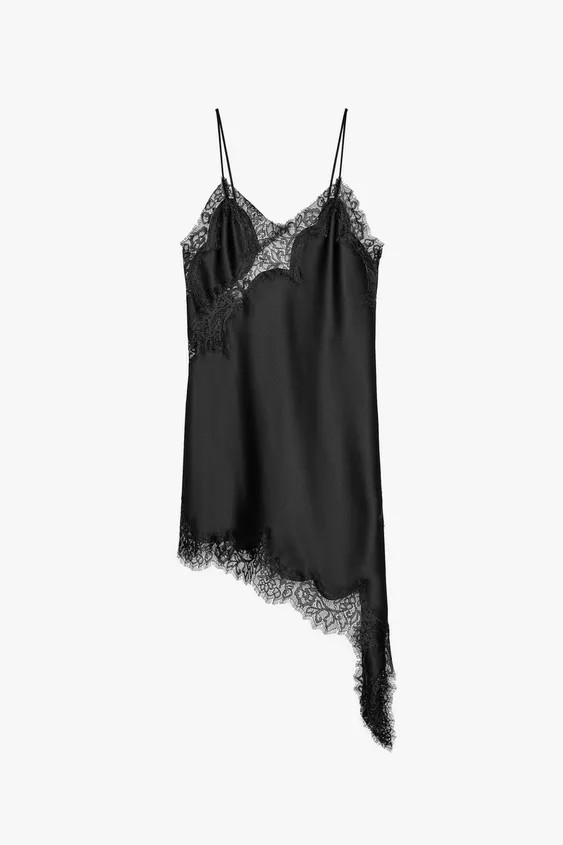 ZW COLLECTION ASYMMETRIC LACE DRESS | Zara US