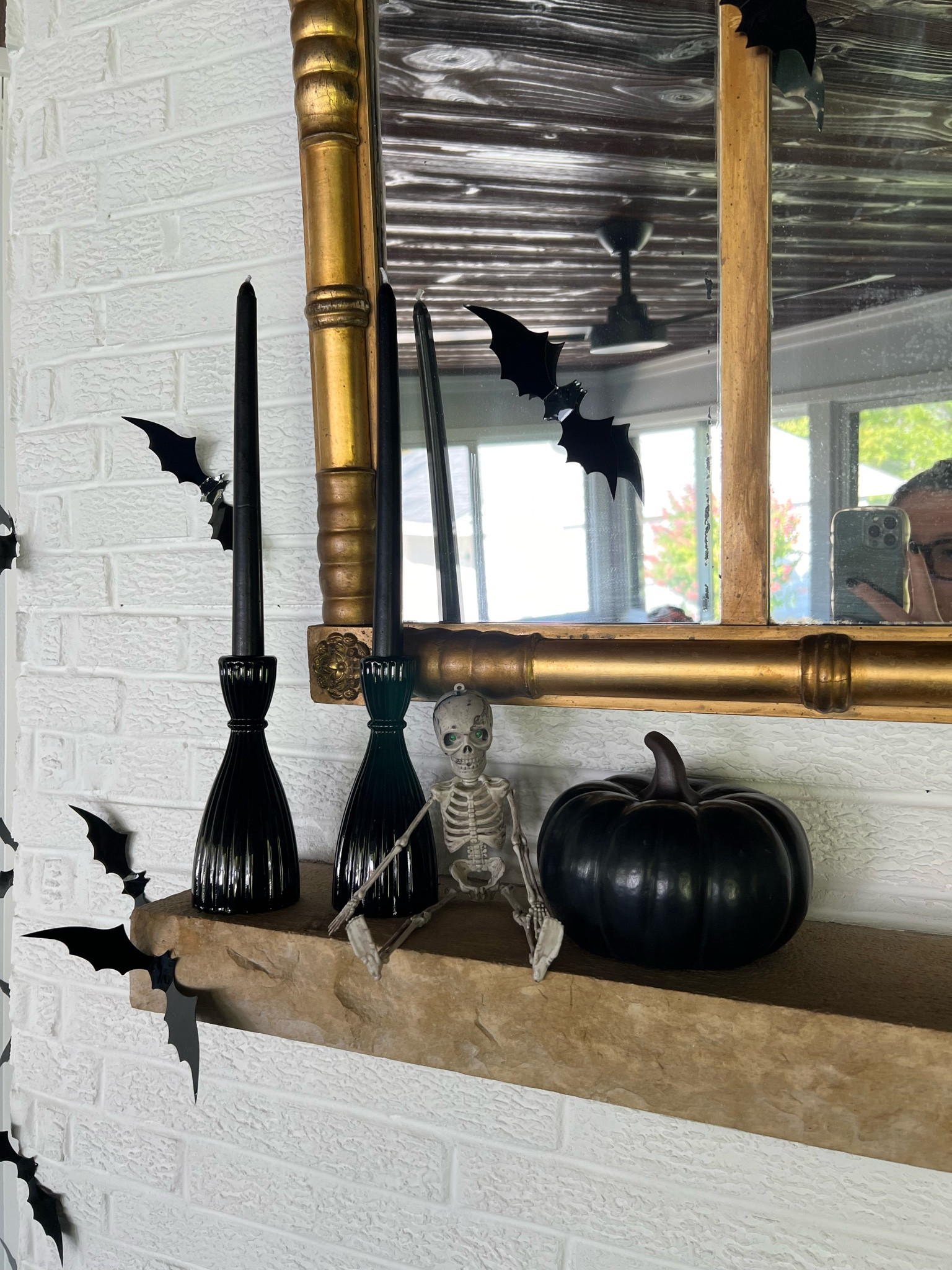 Halloween decor 
I like a minimalist approach to my decor because that’s how I like my house. This mantel gave me just that. Linked what I used a few other fun things. Som are similar because they are sold out of old. Happy Halloween! 

Halloween, home decor, vibes either chellie 

#LTKHalloween