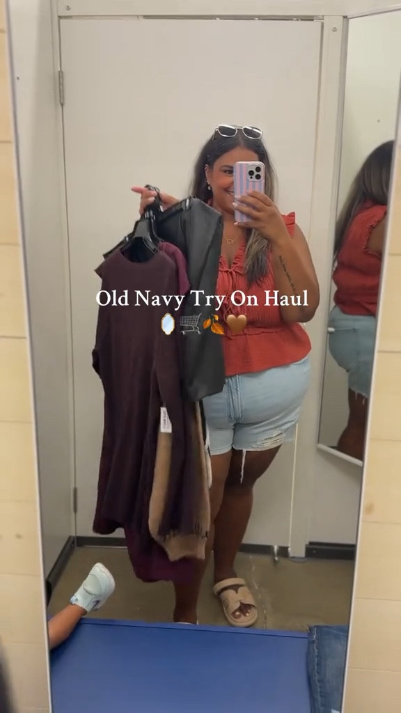 Come me inside the Old Navy dressing room to try on some new fall styles! Most everything is currently 50-60% off online! #oldnavy #shopwithme #oldnavystyle #tryonhaul #size22 

#LTKPlusSize #LTKFindsUnder50 #LTKSaleAlert