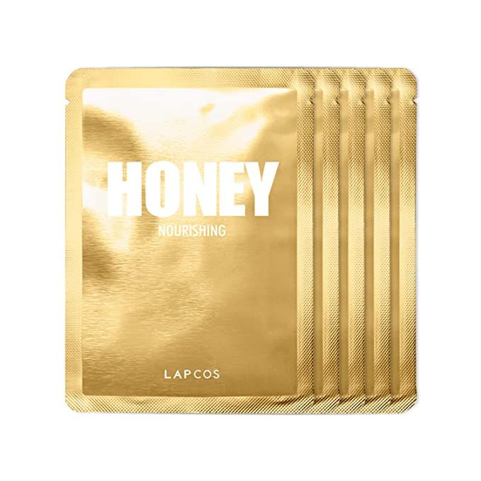 LAPCOS Honey Sheet Mask, Daily Face Mask with Hyaluronic Acid and Antioxidants to Hydrate and Tig... | Amazon (US)