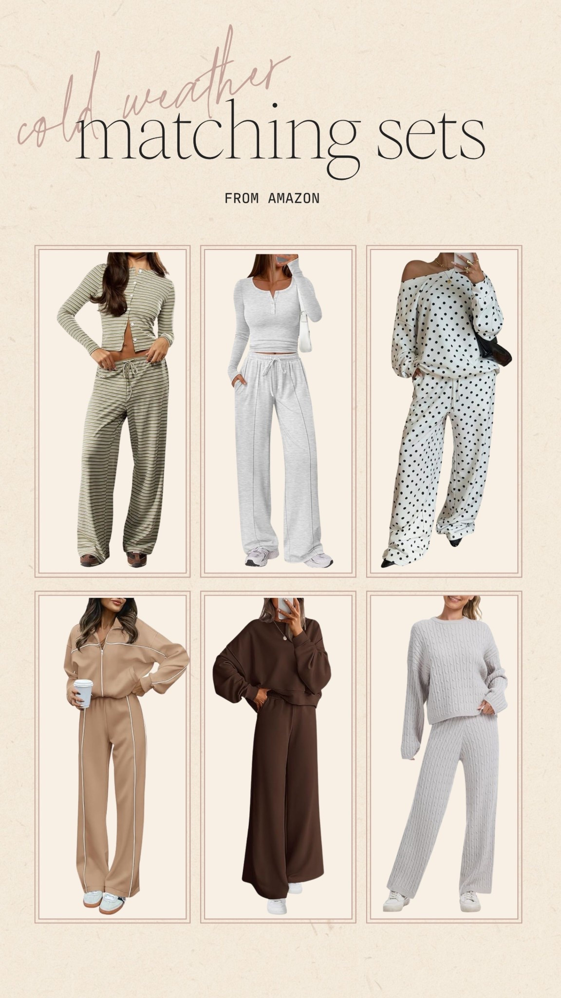 Cold weather matching sets from Amazon! 