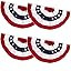3x6 Ft 4th of July Decorations Memorial Day American flags Bunting Flags outdoor- Half Fan Banner... | Amazon (US)