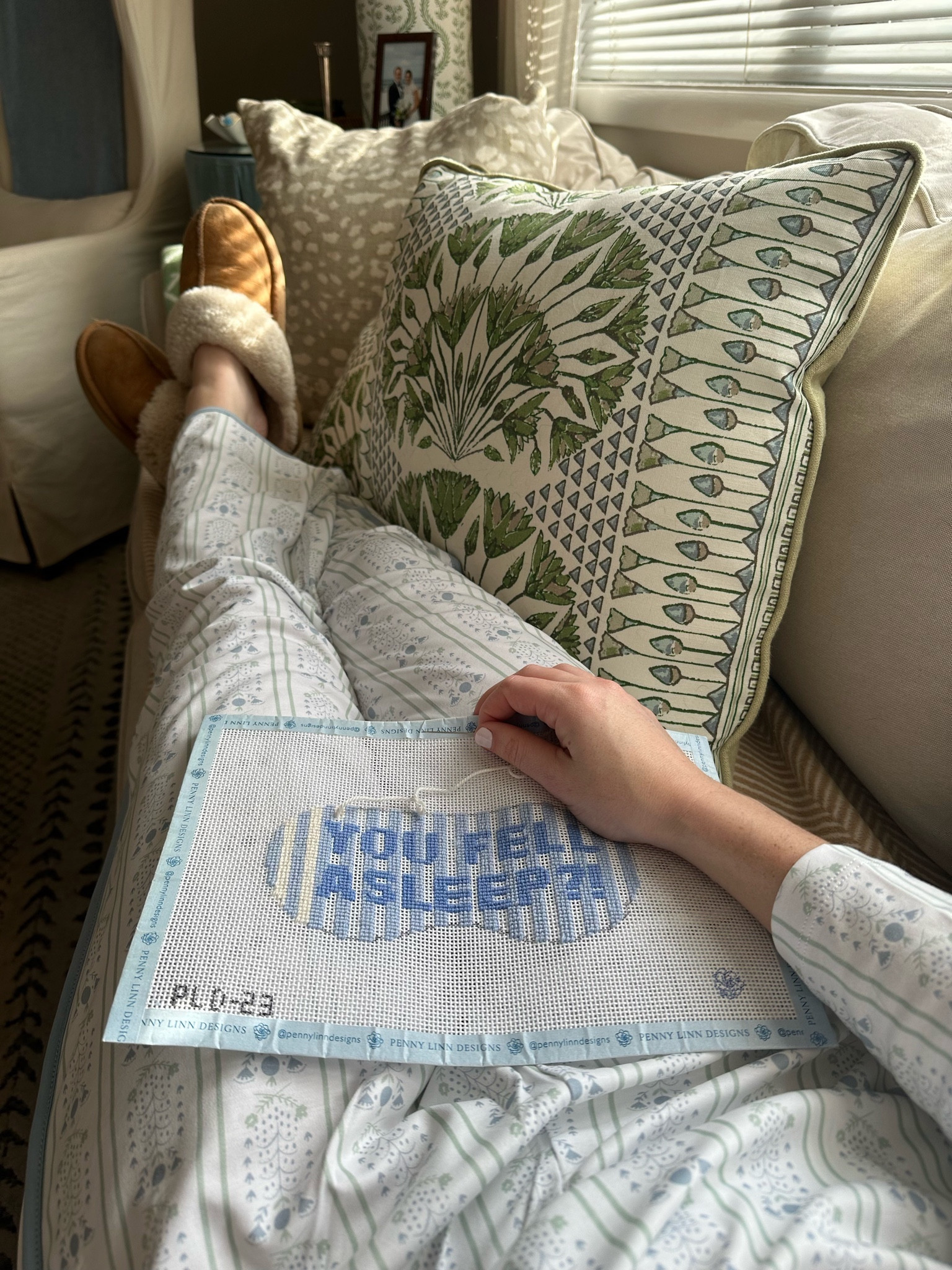 Embracing winter in slumberland thanks to LAKE’s adorable new print in their classic Pima long-long style and rediscovering my love of needlepoint! I can’t wait to finish this Penny Linn canvas (currently on sale) to frame for our guest bedroom! 

I sized up to a medium in this pajama set! 

Needlepoint canvases, needlepoint, LAKE pajamas, Pima cotton, pajama set, Amazon slippers, living room, living room pillows

#LTKSeasonal #LTKGiftGuide #LTKsalealert