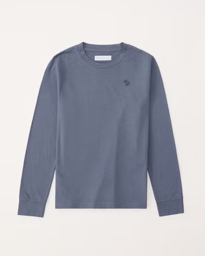 essential long-sleeve icon crew tee | Abercrombie & Fitch (US)