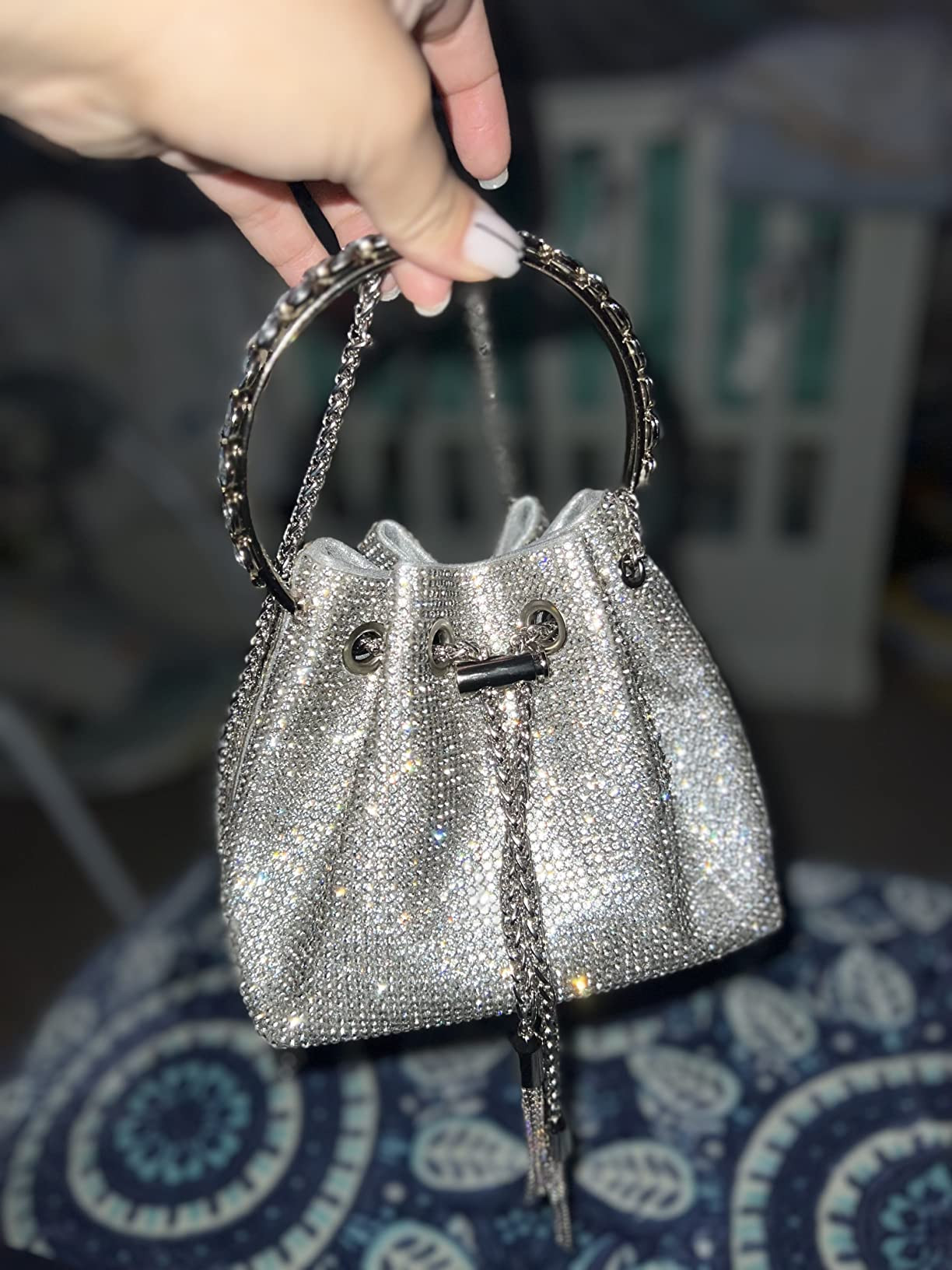 COAIMANEY Women Rhinestone Clutch Soft Evening Bag Shoulder Bags Tote Purses for Wedding Party Pr... | Amazon (UK)