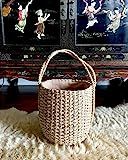Round Straw Tote,Round Straw Bag Basket,Straw Woven Tote Basket,Beach Basket Tote,Bucket Straw Bag & | Amazon (US)