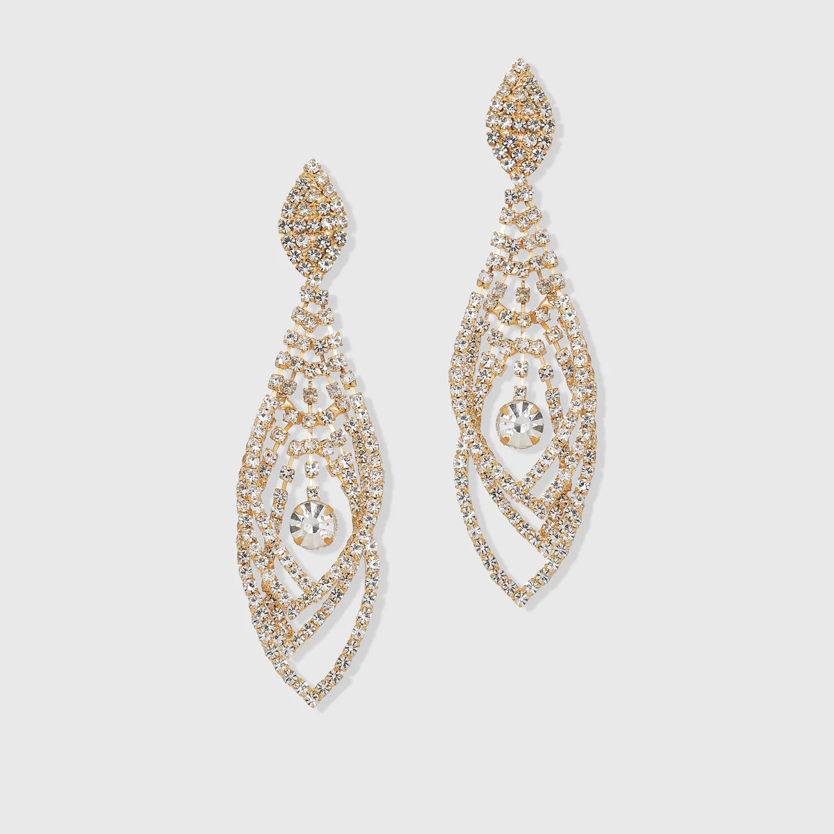 Shop 1920s Jewelry - Timeless Crystal Cascade Earrings | BABEYOND | BABEYOND