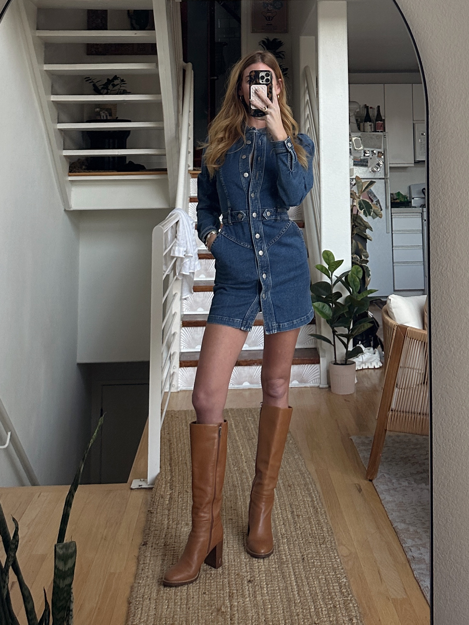 Denim dresses always #ootd #sezane #denimdresses #springstyle 