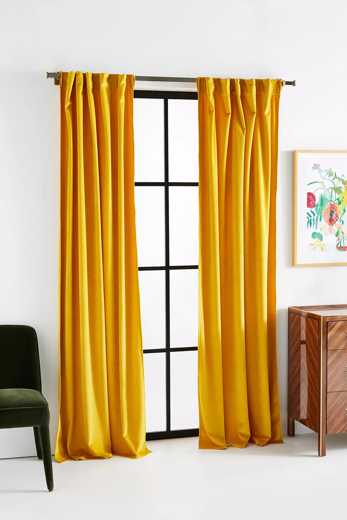 Velvet Louise Curtain | Anthropologie (US)