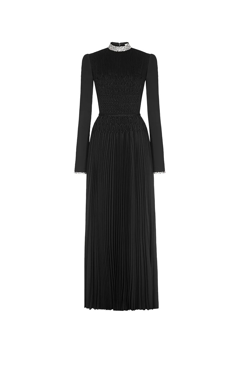 BLACK SMOCKED DRESS | Montsand | CULT MIA | CULT MIA UK LTD